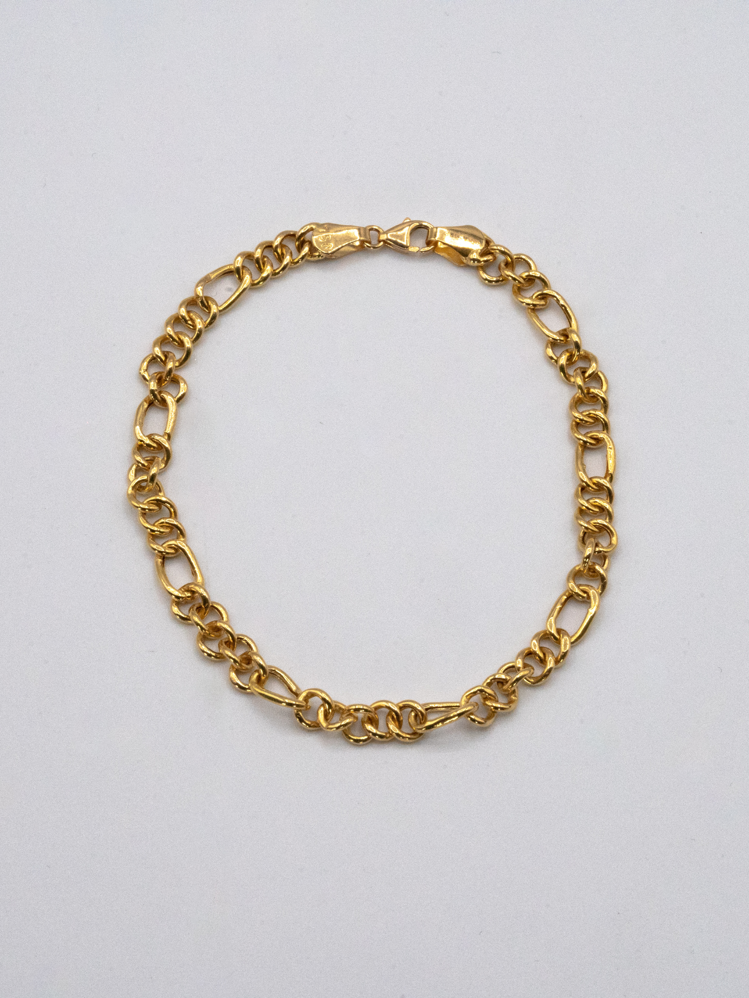 WOMEN'S 18 KARAT YELLOW GOLD LINK CHAIN BRACELET - 7 inch Yellow Gold 18 Karat Gold