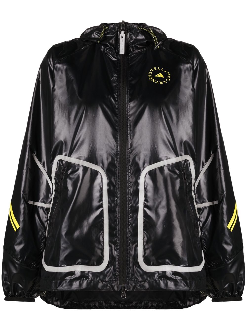 adidas by Stella McCartney TruePace logo-print jacket - Black