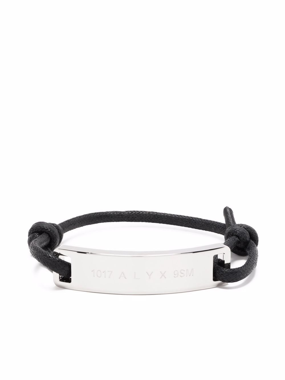 1017 ALYX 9SM logo-plaque rope bracelet - Black