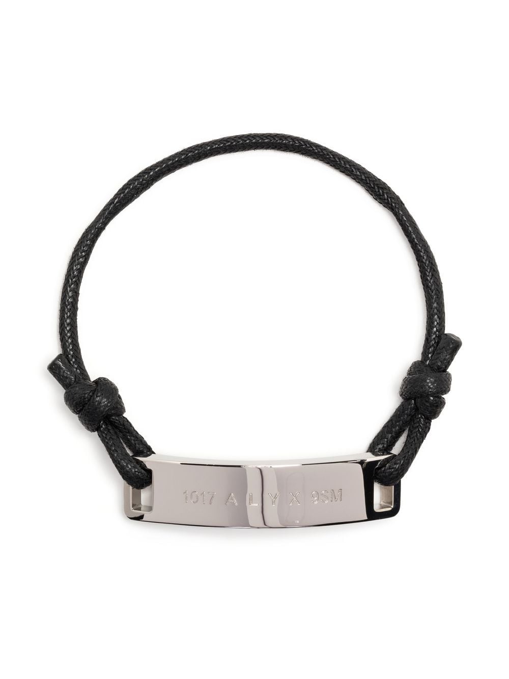 1017 ALYX 9SM logo plaque rope bracelet - Silver