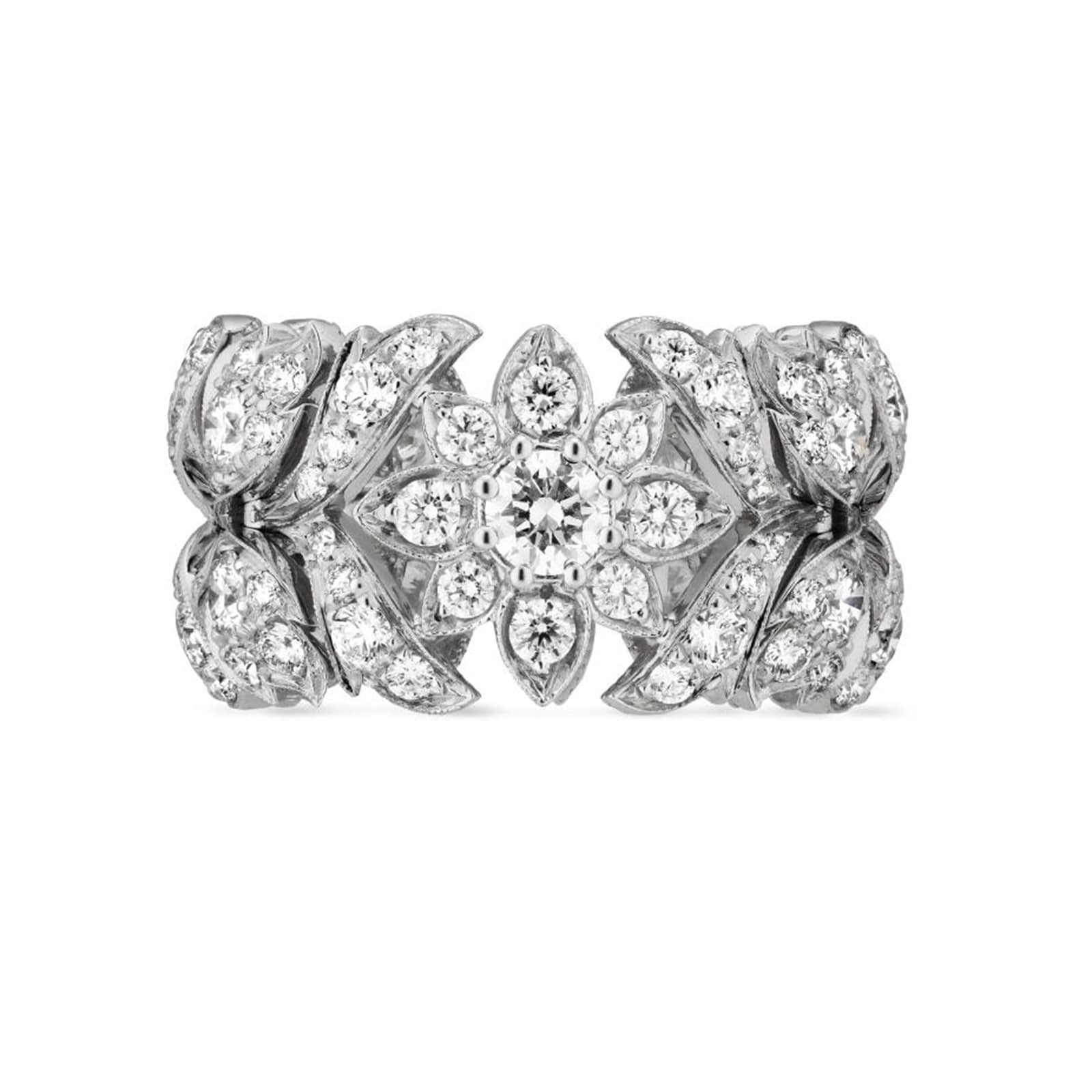 18ct White Gold Diamond Ring - Ring Size M