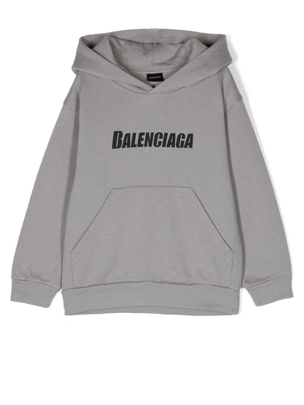 Balenciaga Kids logo-print hoodie - Grey