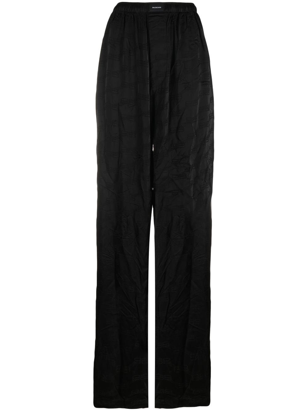 Balenciaga crease-effect jacquard pyjama trousers - Black