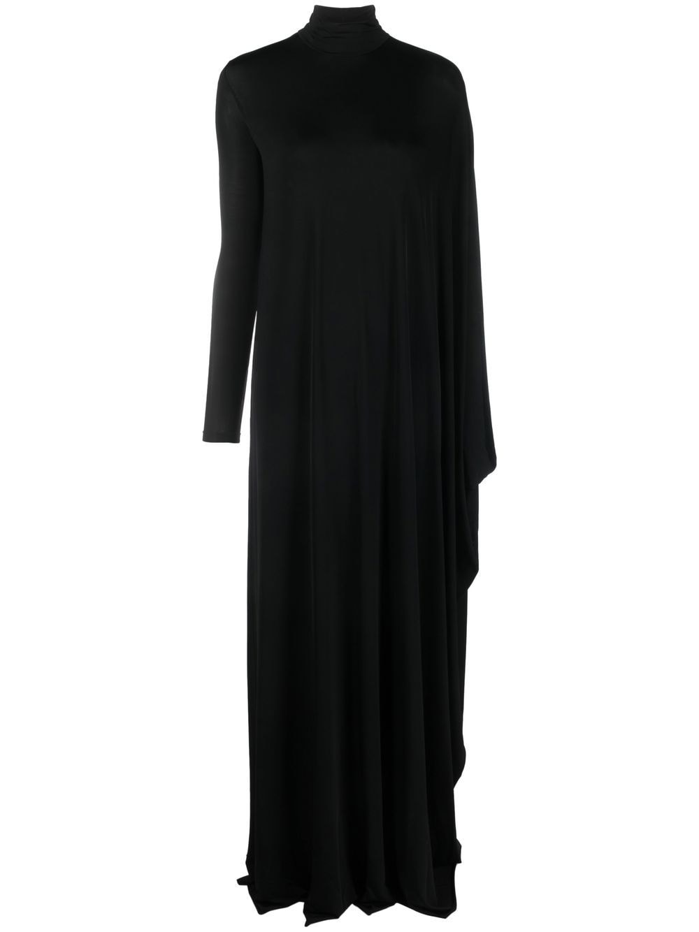 Balenciaga funnel-neck long-sleeve dress - Black