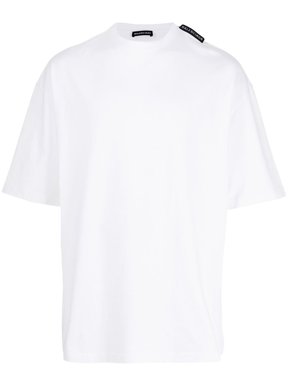Balenciaga logo tab T-shirt - White