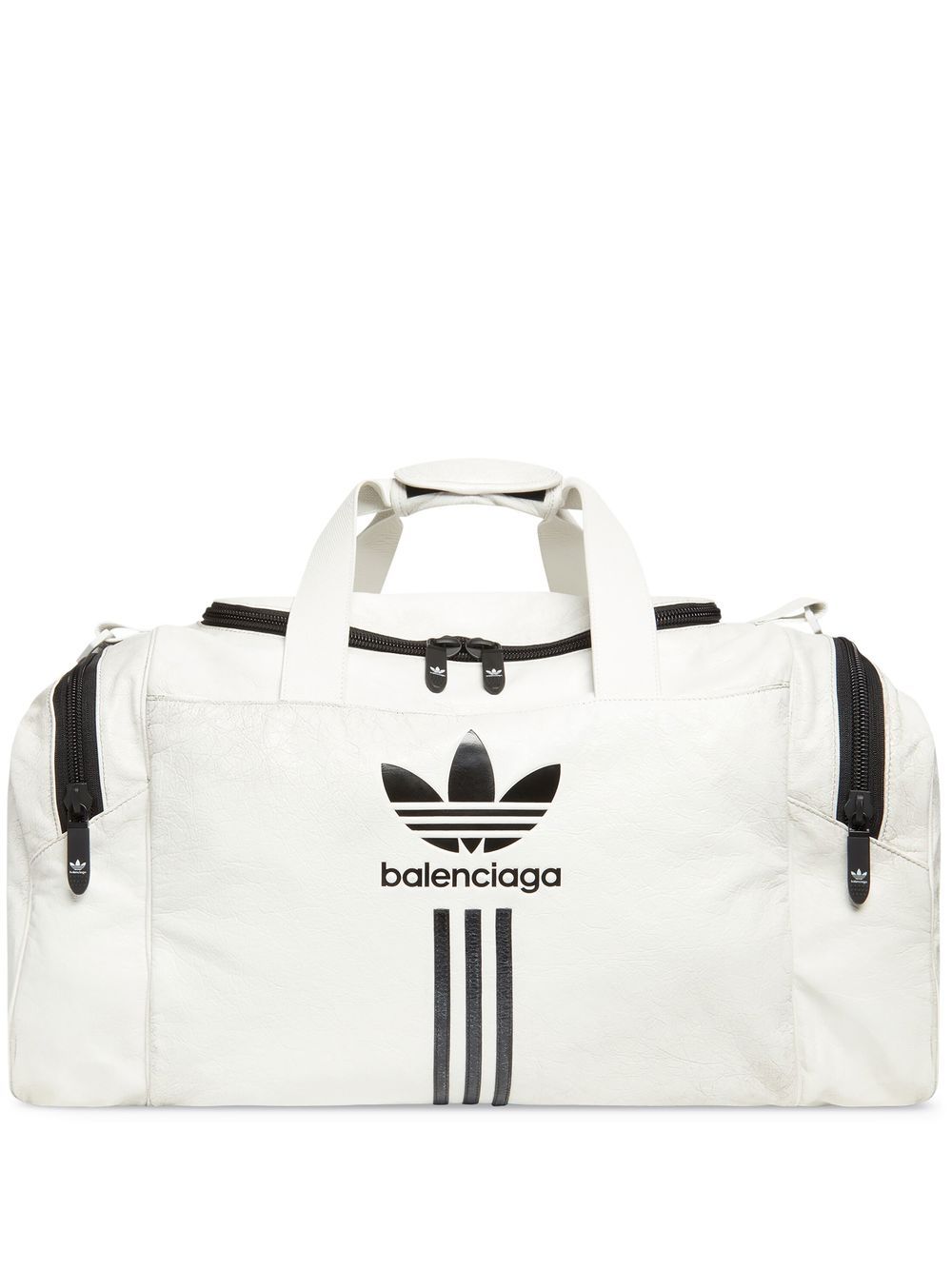 Balenciaga x Adidas trefoil logo-print gym bag - White