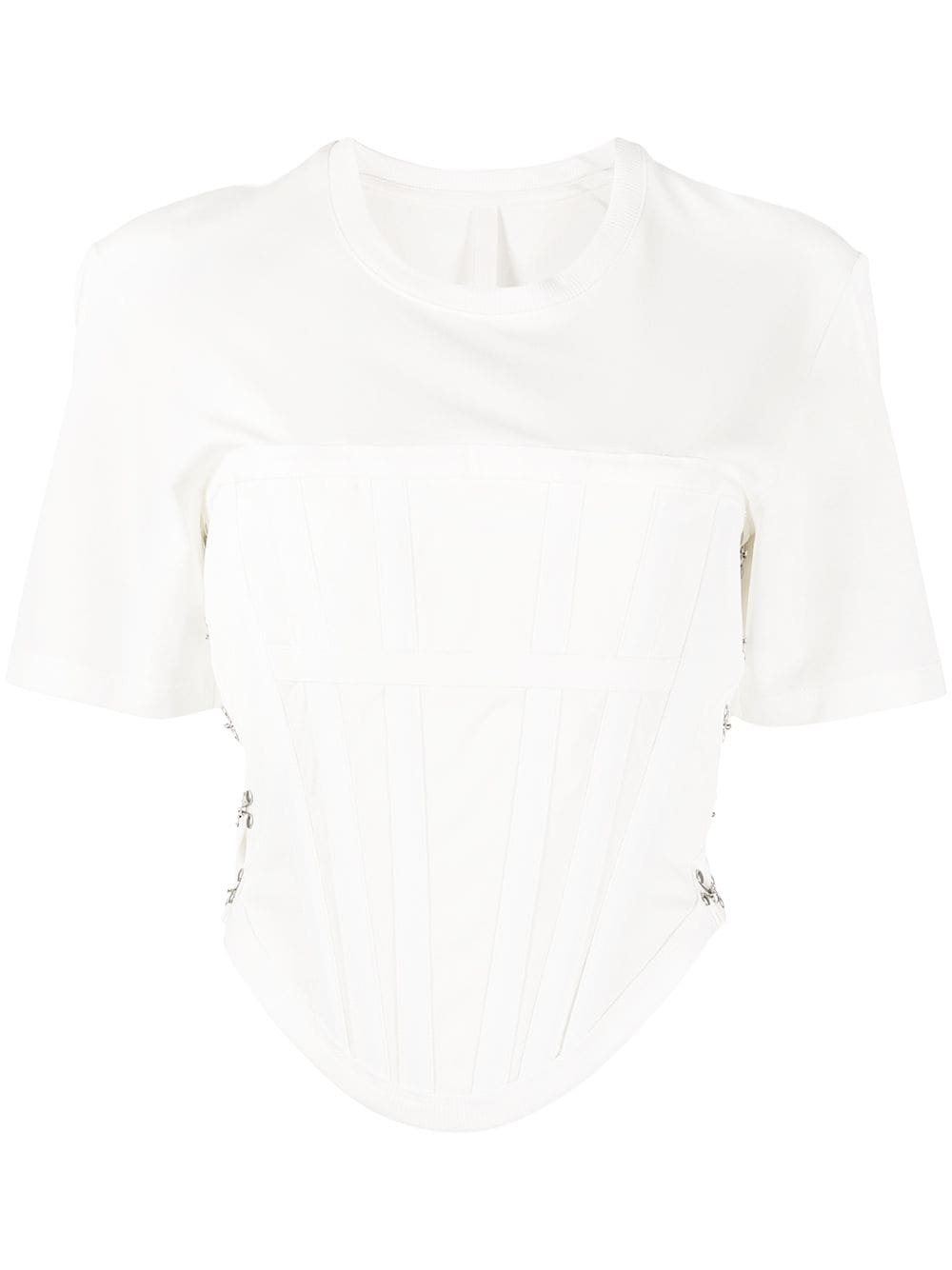Dion Lee short-sleeved corset top - White