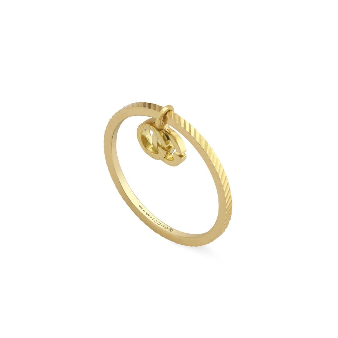 Gucci GG Running 18ct Yellow Gold Charm Ring