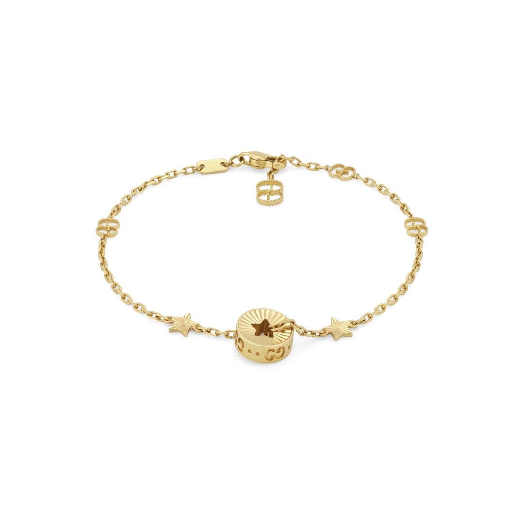 Gucci Icon 18ct Yellow Gold Cut Out Bracelet
