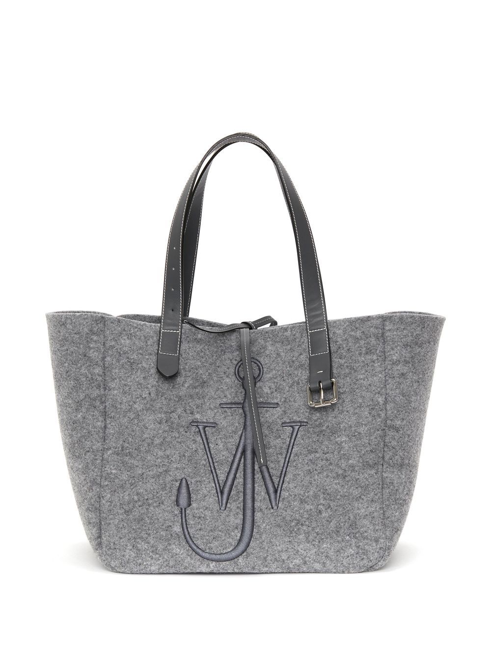 JW Anderson embroidered-logo tote bag - Grey