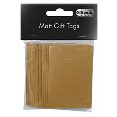 Matt Gold Gift Tag Pack Of 10