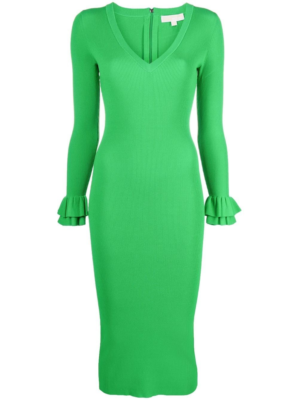 Michael Michael Kors V-neck long-sleeve midi dress - Green