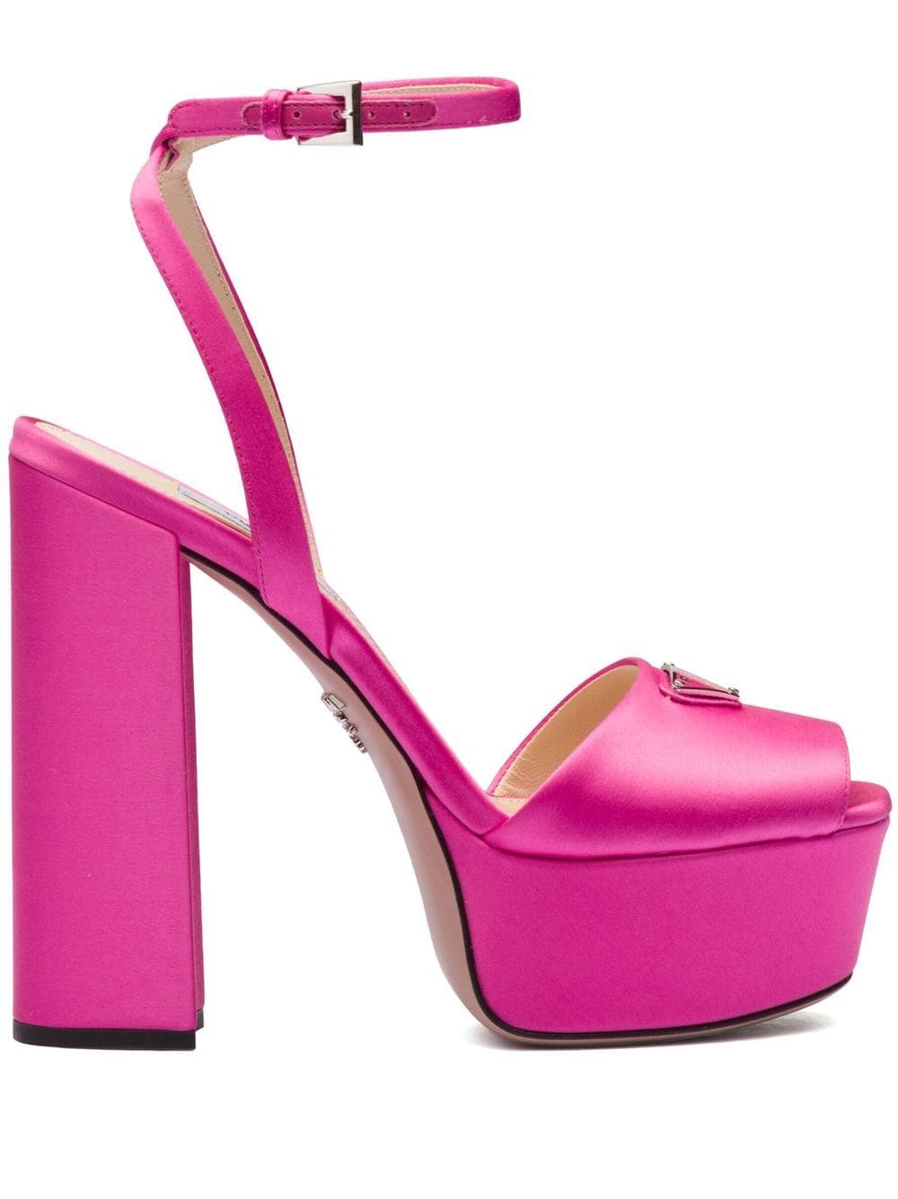 Prada satin platform sandals - Pink
