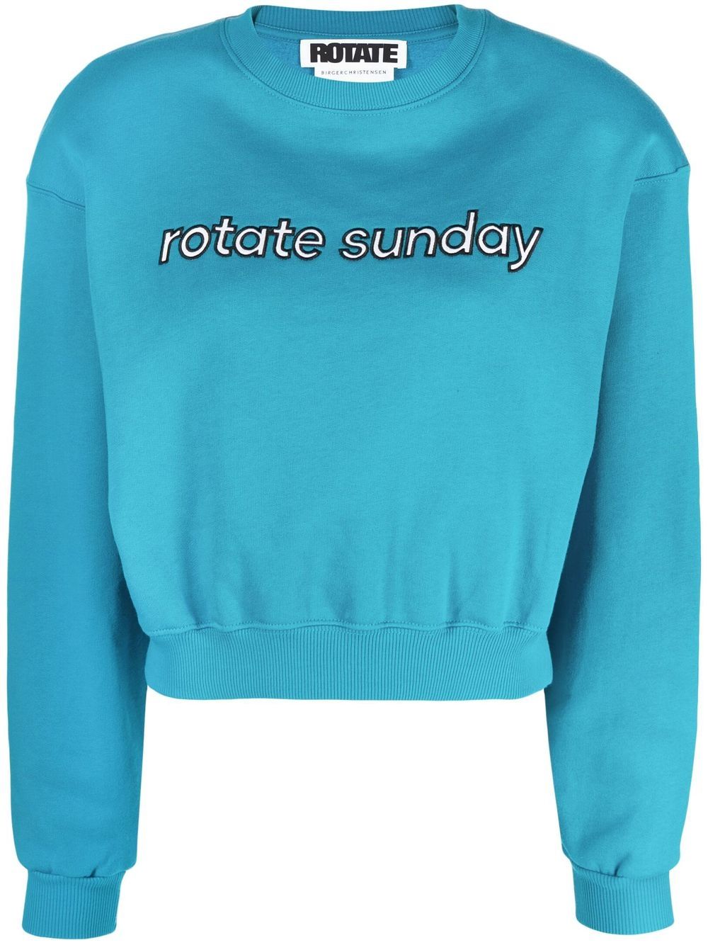 ROTATE Cece logo-embroidered sweatshirt - Blue