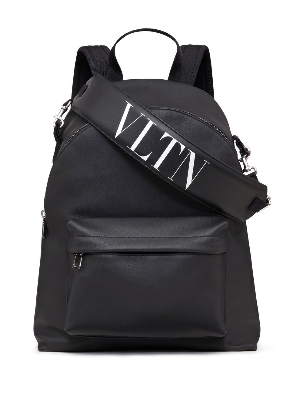 Valentino Garavani logo-print leather backpack - Black