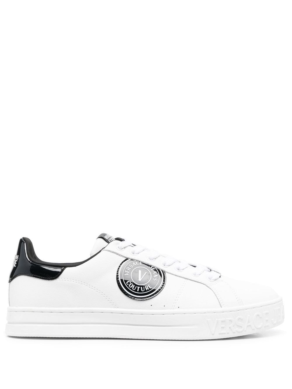 Versace Jeans Couture logo-patch low-top sneakers - White