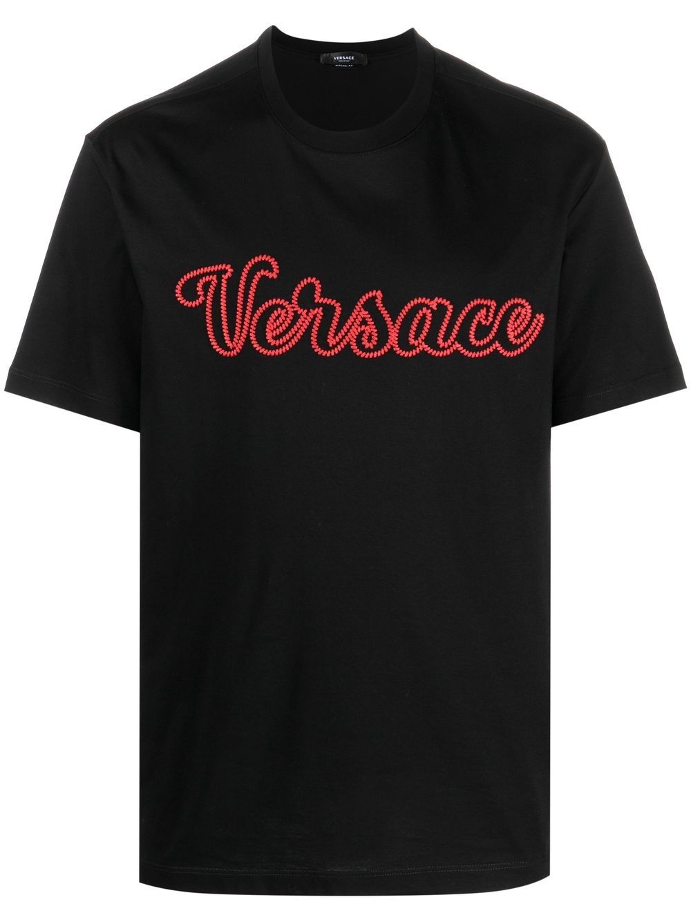 Versace embroidered logo T-shirt - Black