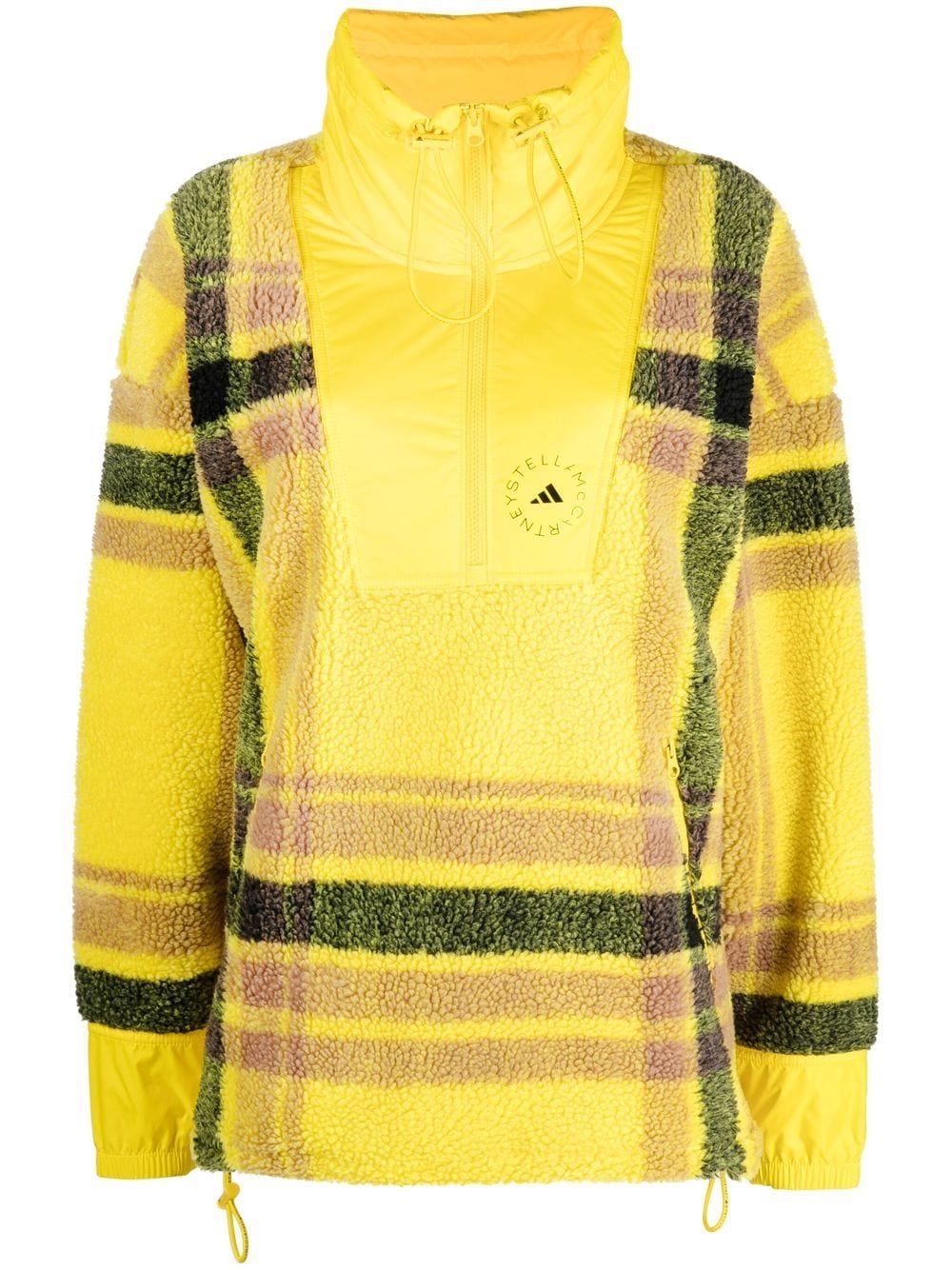 adidas by Stella McCartney logo-print half-zip jacket - Yellow