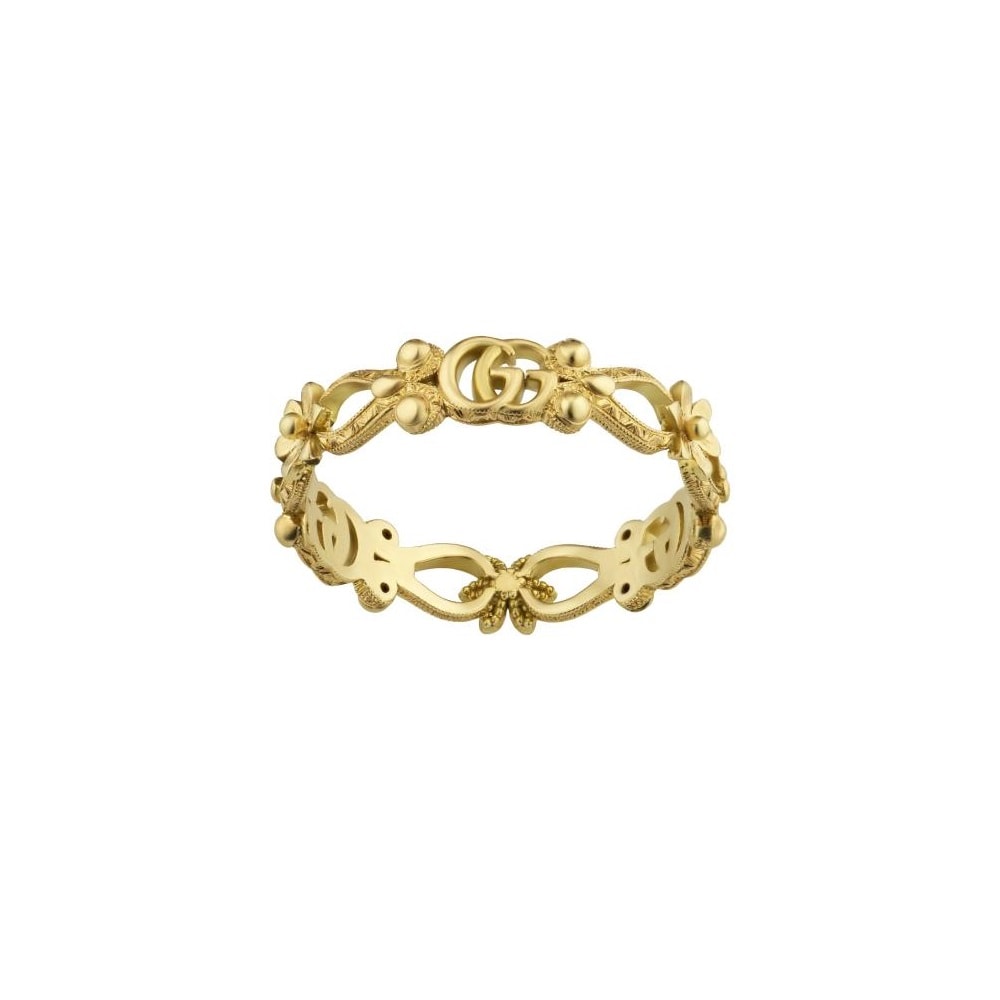 18ct Yellow Gold Diamond Pave Ring - Size 6