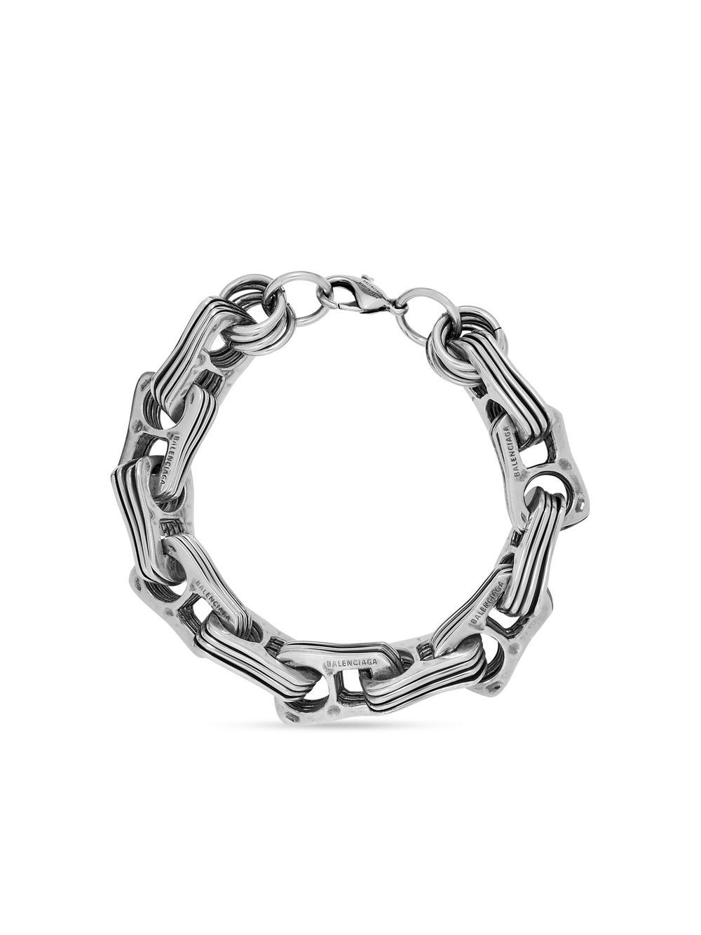 Balenciaga can-ring design bracelet - Silver