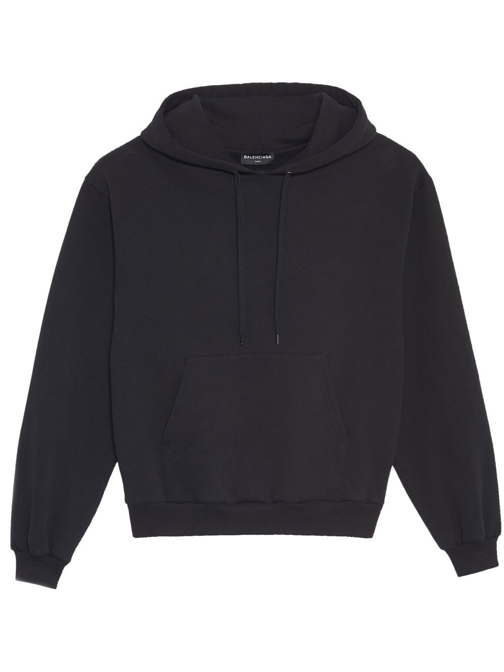Balenciaga logo-print drawstring hoodie - Black
