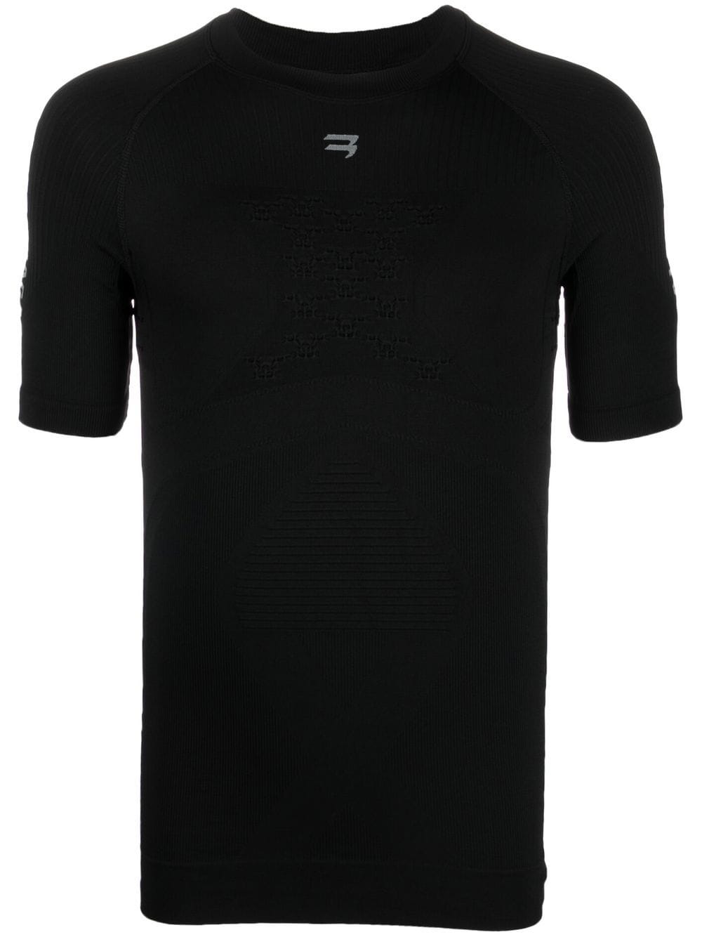 Balenciaga side logo-print detail T-shirt - Black