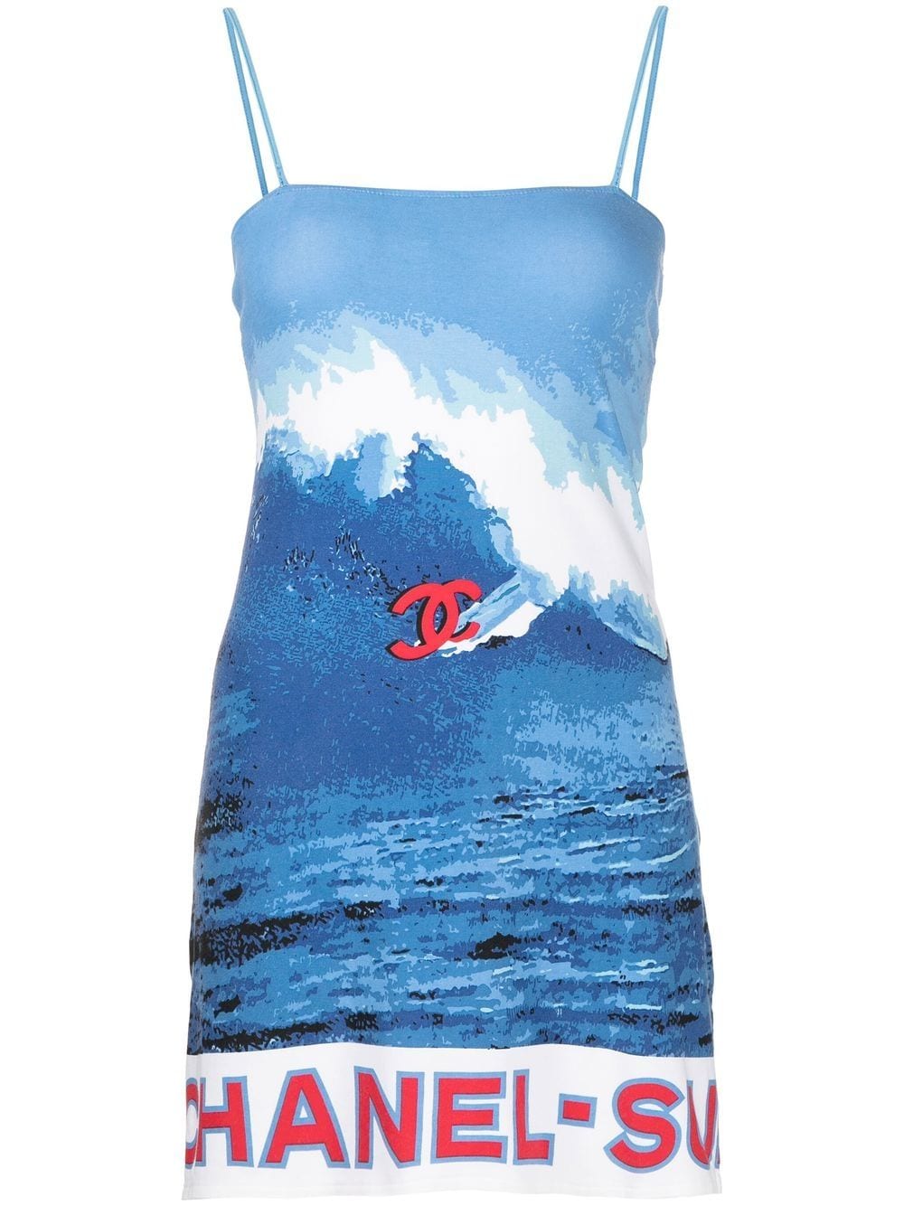 Chanel Pre-Owned Surf camisole dress - Blue