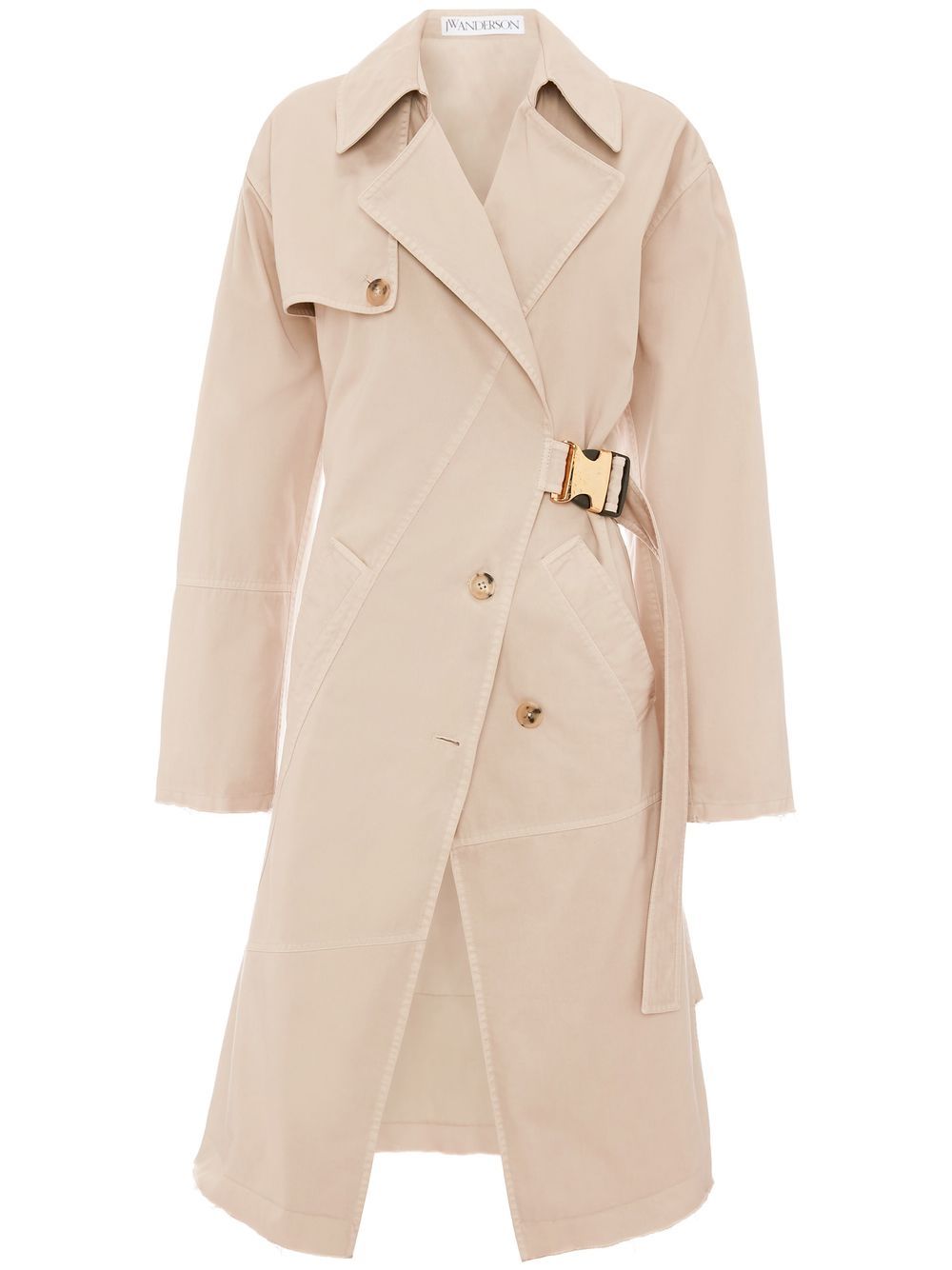 JW Anderson twisted-buckle trench-coat - Neutrals