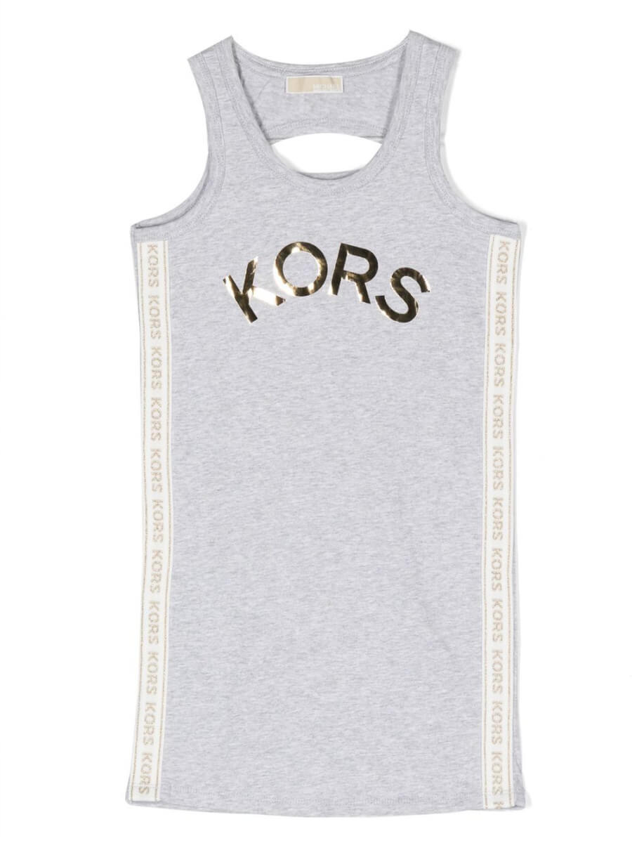 Michael Kors Kids logo-print sleeveless dress - Grey