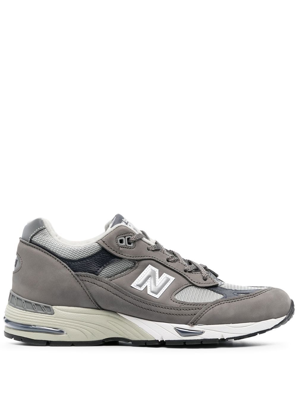 New Balance suede panels lace-up trainers - Grey