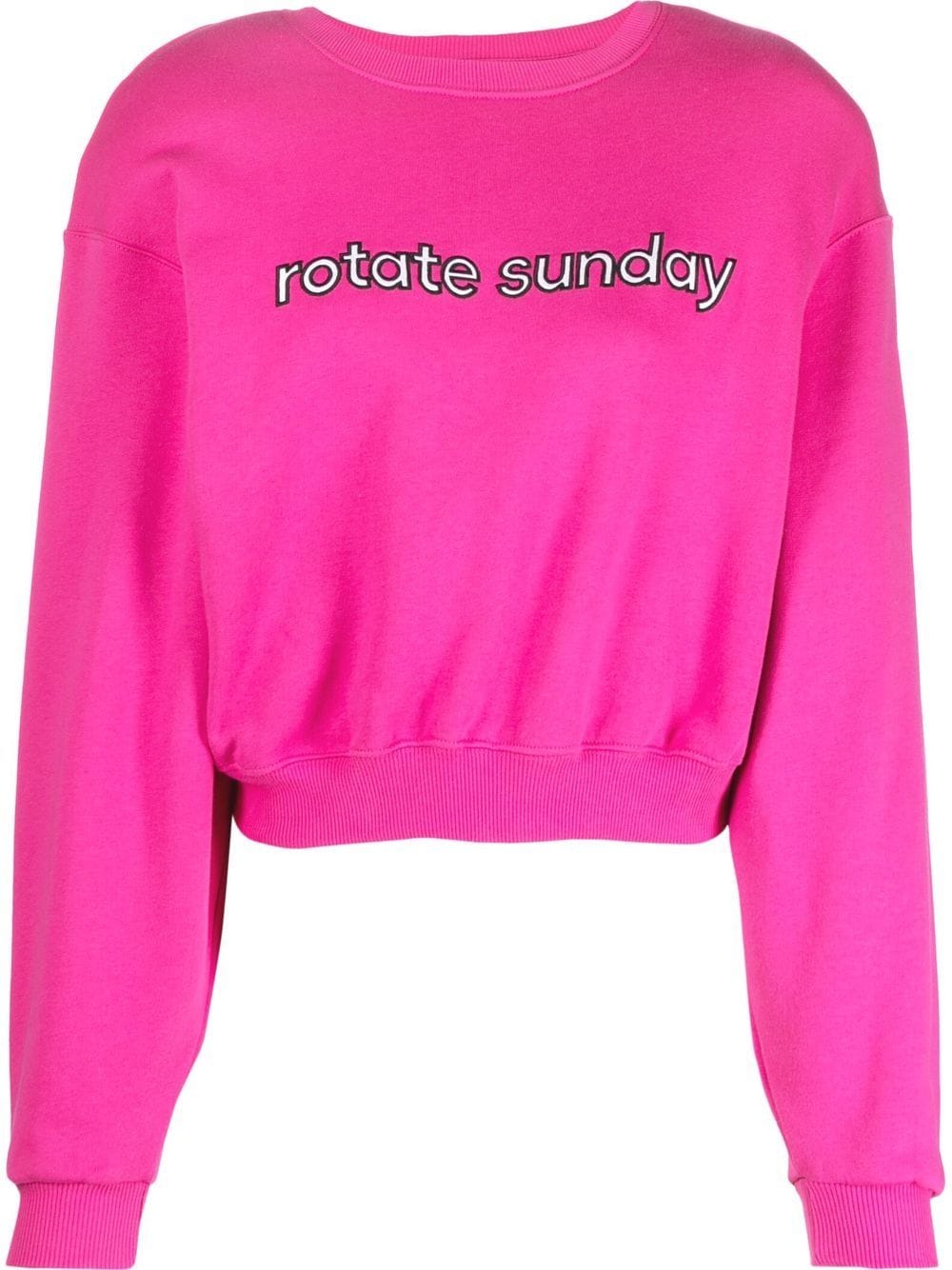 ROTATE Cece logo-embroidered sweatshirt - Pink