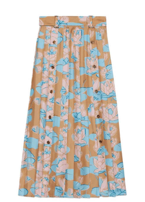 Gucci floral-print pleated midi skirt £1,800