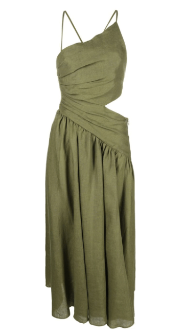 ZIMMERMANN Laurel asymmetric midi-dress £595 VAT