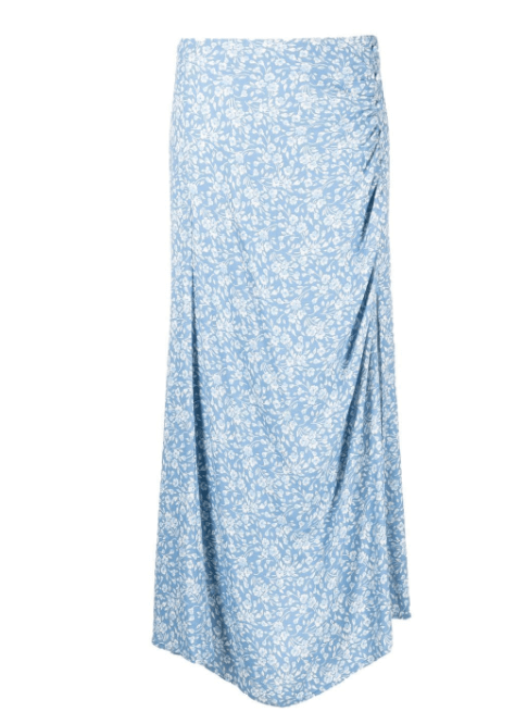 style resolution Reformation Grazie floral-print midi skirt