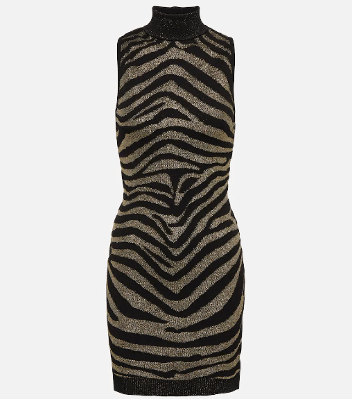 style resolution NEW ARRIVAL NEW SEASON BALMAIN Zebra-print minidress £ 1,550