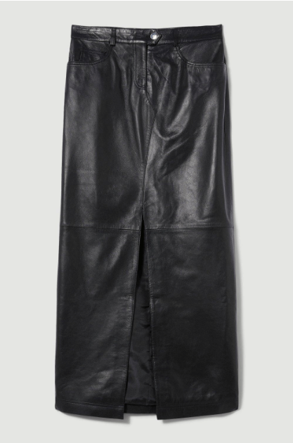 highstreet Leather 5 Pocket Maxi Skirt
