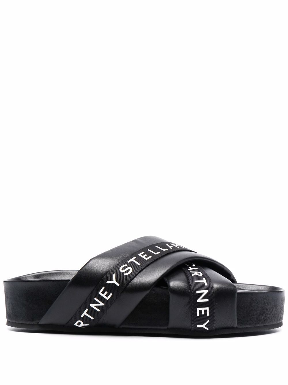Stella McCartney logo tape platform sandals - Black