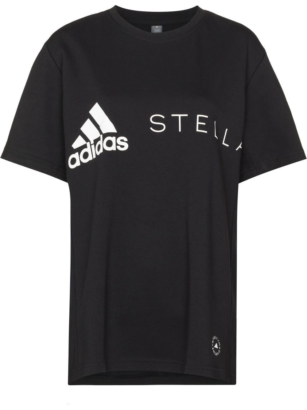 adidas by Stella McCartney logo-print short-sleeved T-shirt - Black