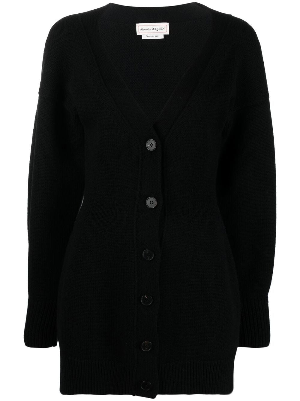 Alexander McQueen button-up wool mini dress - Black
