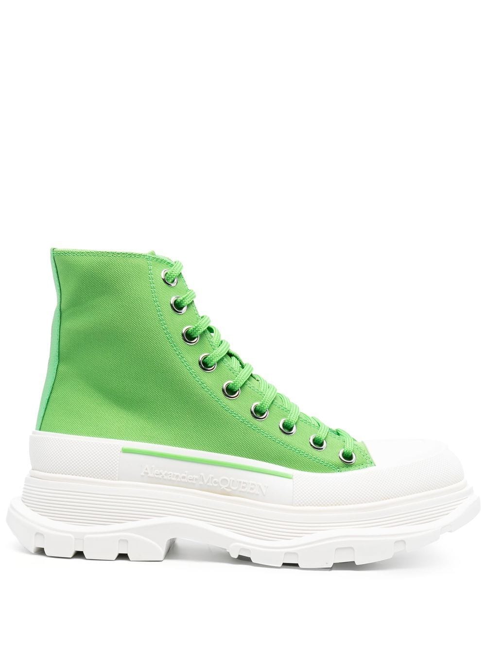 Alexander McQueen high-top lace-up sneakers - Green