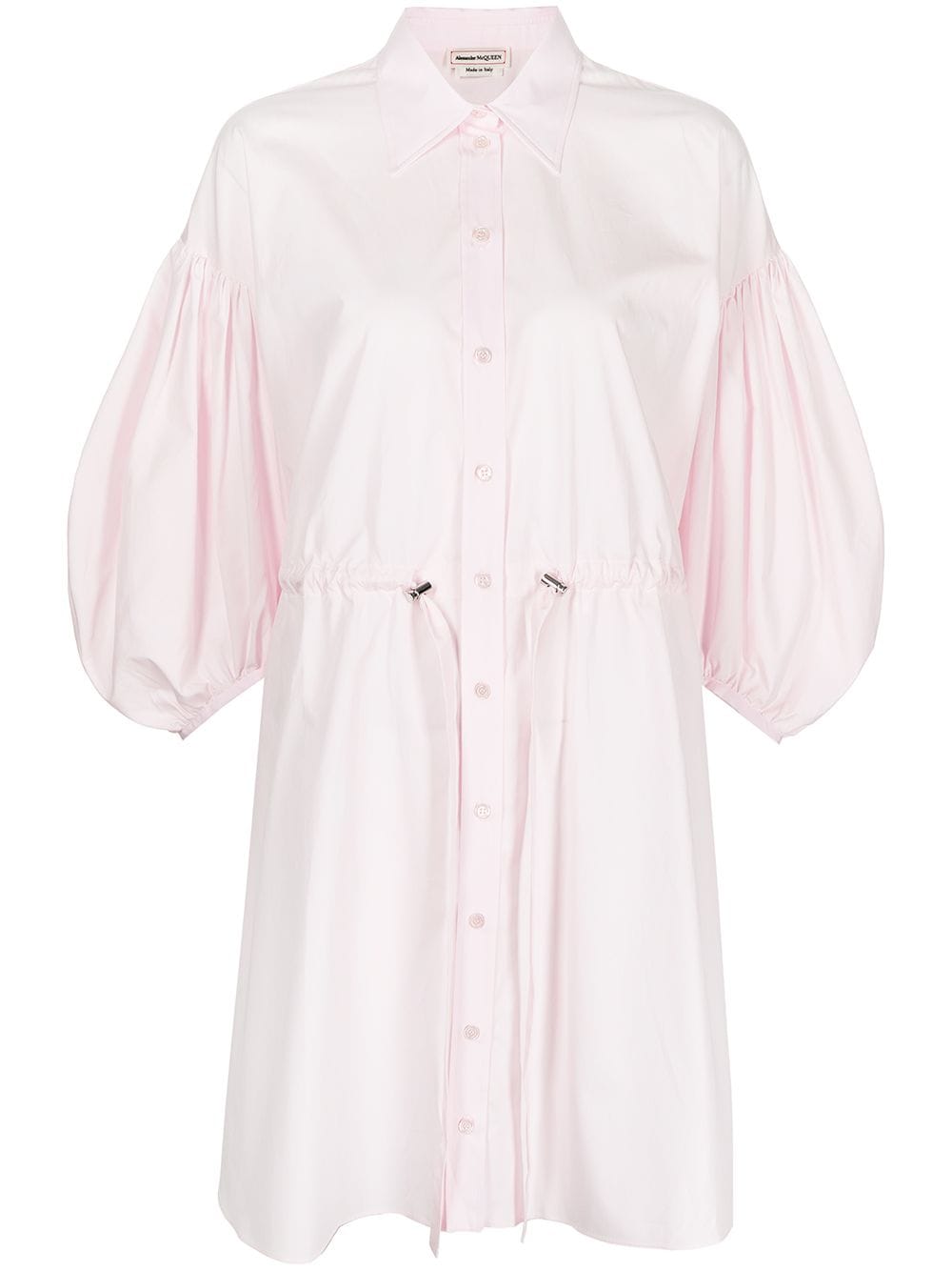 Alexander McQueen puff-sleeve shirt dress - Pink