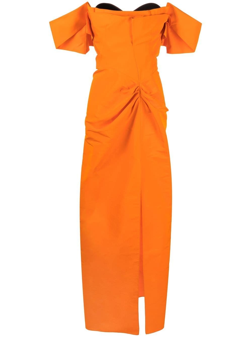 Alexander McQueen strapless tailored dress - Orange