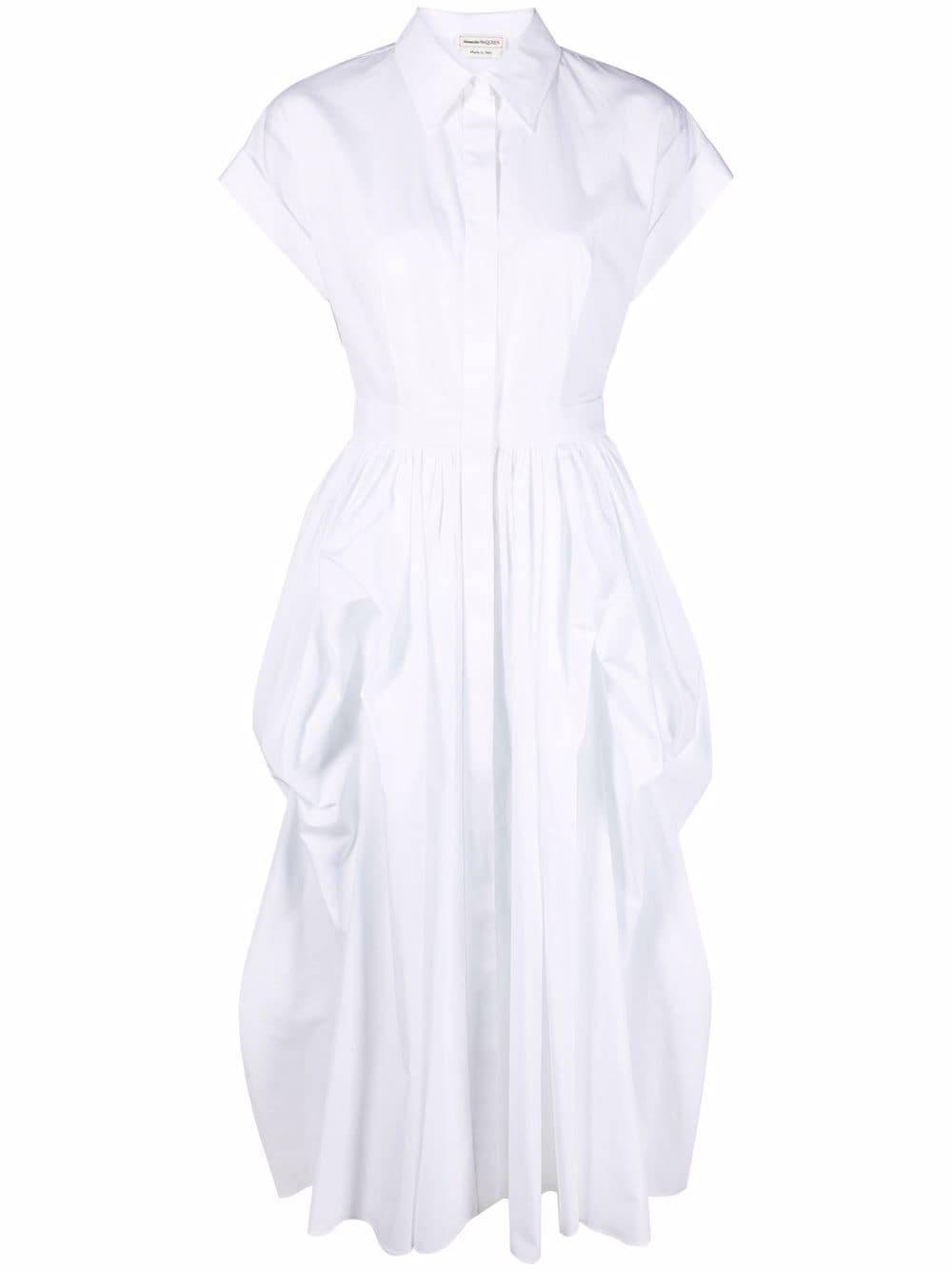 Alexander McQueen tiered short-sleeve dress - White