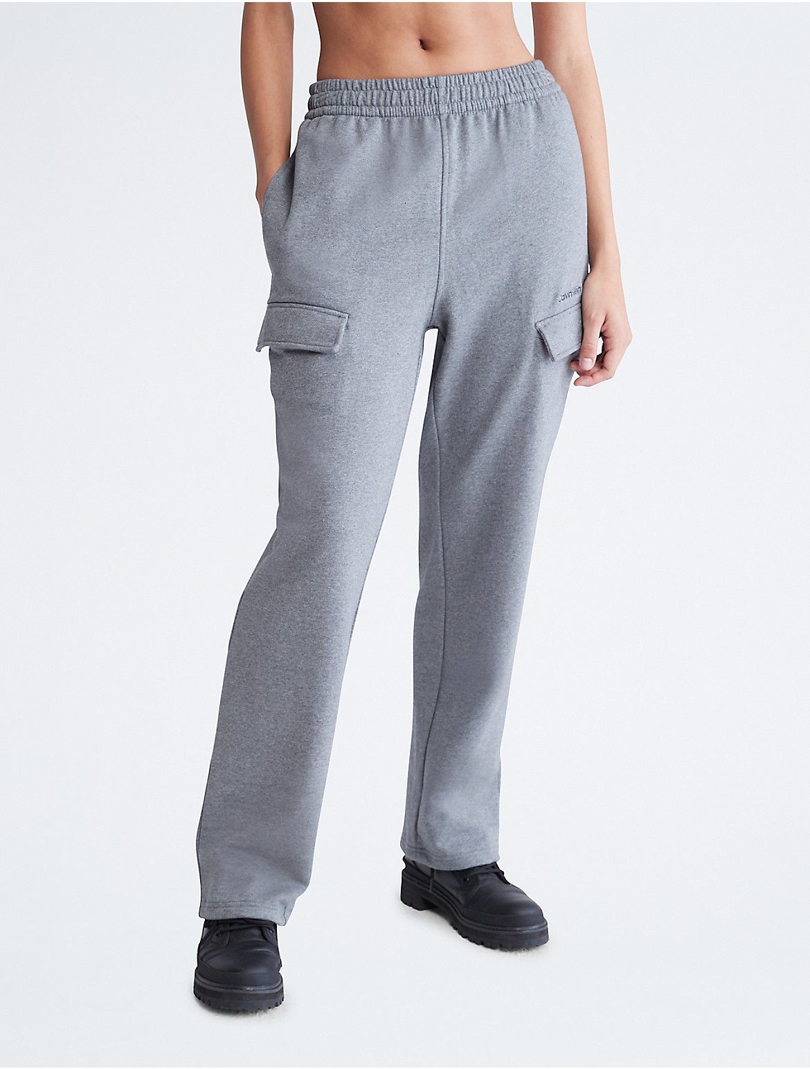 Calvin Klein Women's Standard Logo Fleece Cargo Joggers - Grey - XL -  Modafirma