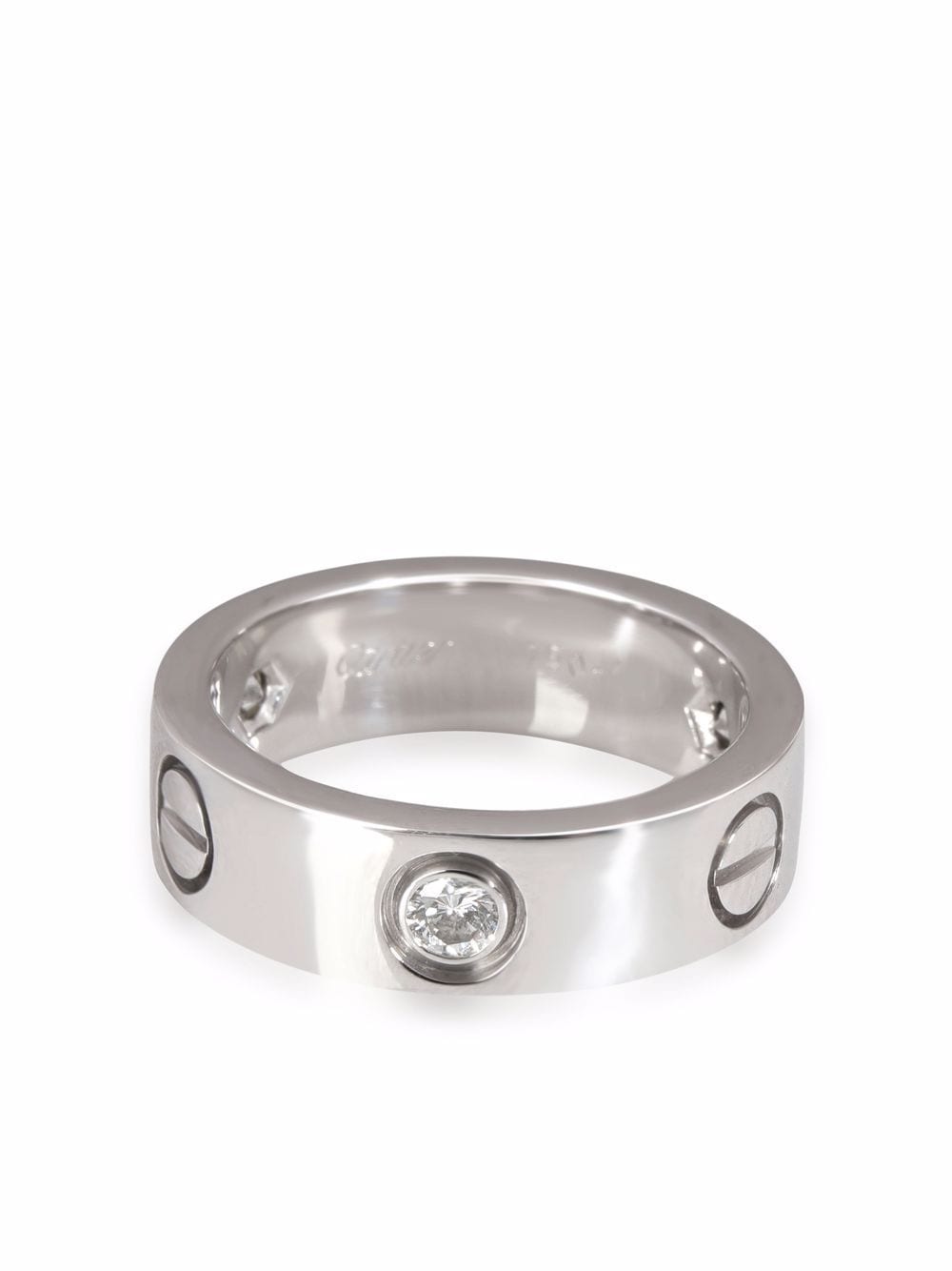 Cartier 18kt white gold Love diamond band ring - Silver