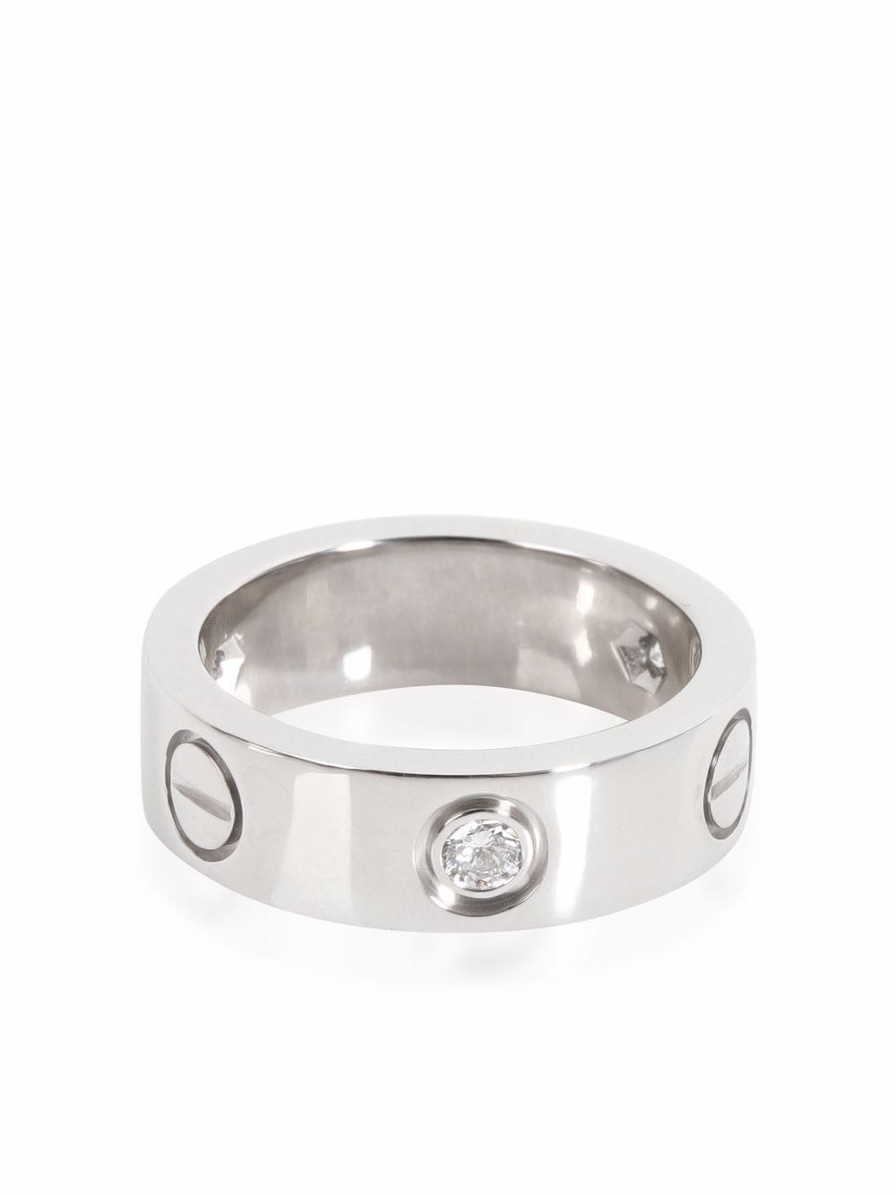 Cartier pre-owned 18kt white gold Love diamond ring - Silver