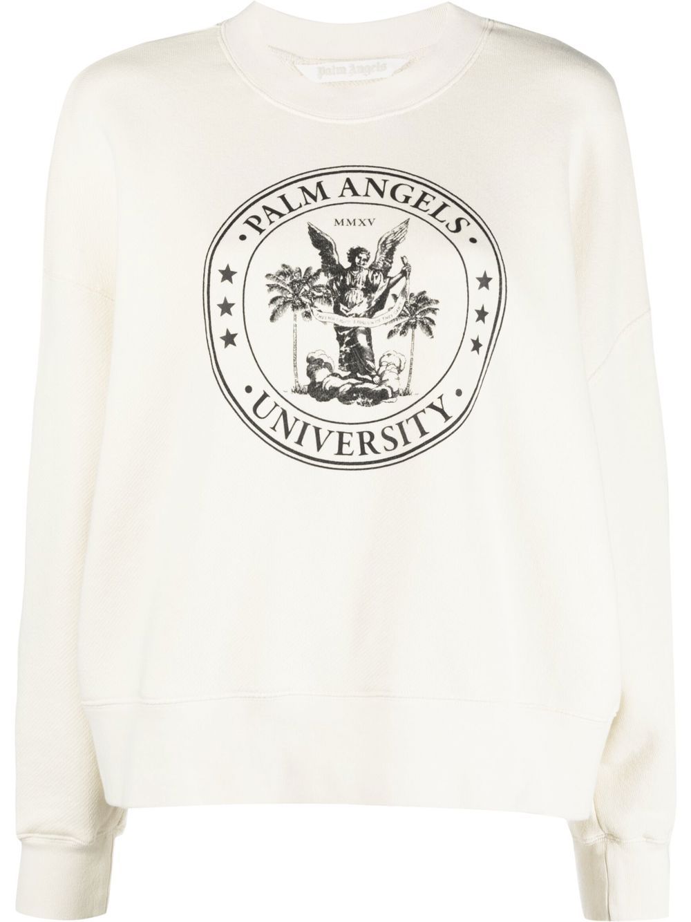 Palm Angels College Classic crewneck sweatshirt - White