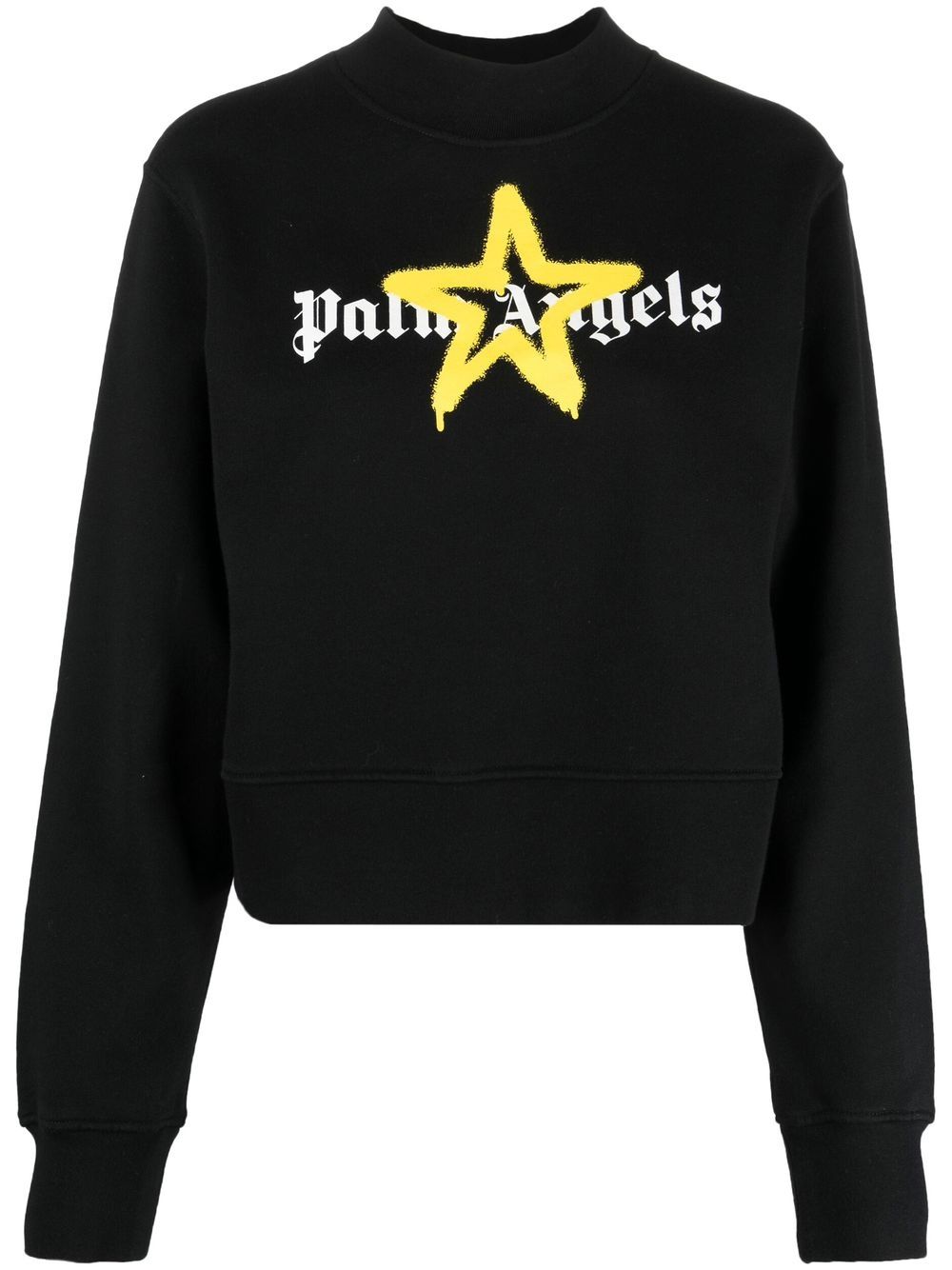 Palm Angels logo-print crew-neck sweatshirt - Black