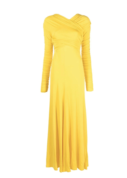 TOVE gathered-detailing long-sleeve gown $2,148