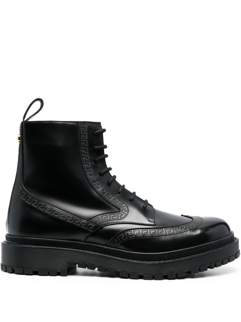 Versace Greca-detail ankle boots - Black